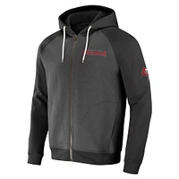 Men's NFL x Darius Rucker Collection by Fanatics Pewter Tampa Bay Buccaneers Raglan Full-Zip Hoodie