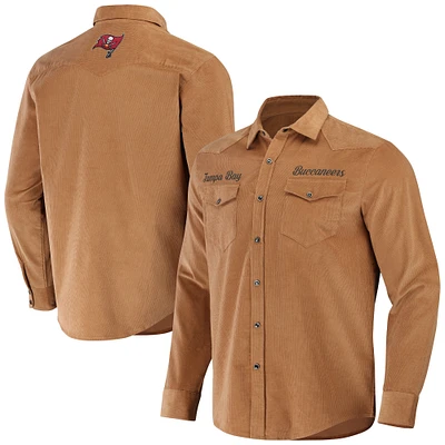 T-shirt à boutons-pression intégral Tampa Bay Buccaneers Western pour homme de la collection NFL x Darius Rucker par Fanatics