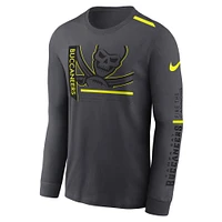 Men's Nike Anthracite Tampa Bay Buccaneers Volt Performance Long Sleeve T-Shirt
