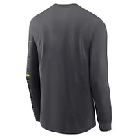 Men's Nike Anthracite Tampa Bay Buccaneers Volt Performance Long Sleeve T-Shirt