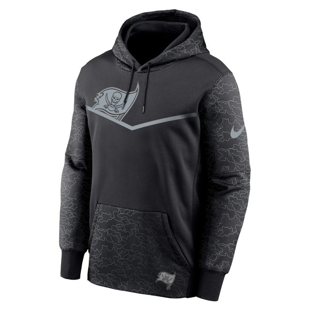 Chandail à capuchon performance pour hommes Nike Tampa Bay Buccaneers RFLCTV Chevron - Noir