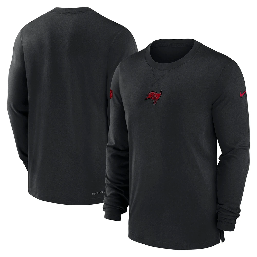 Men's Nike Black Tampa Bay Buccaneers Sideline Performance Long Sleeve T-Shirt