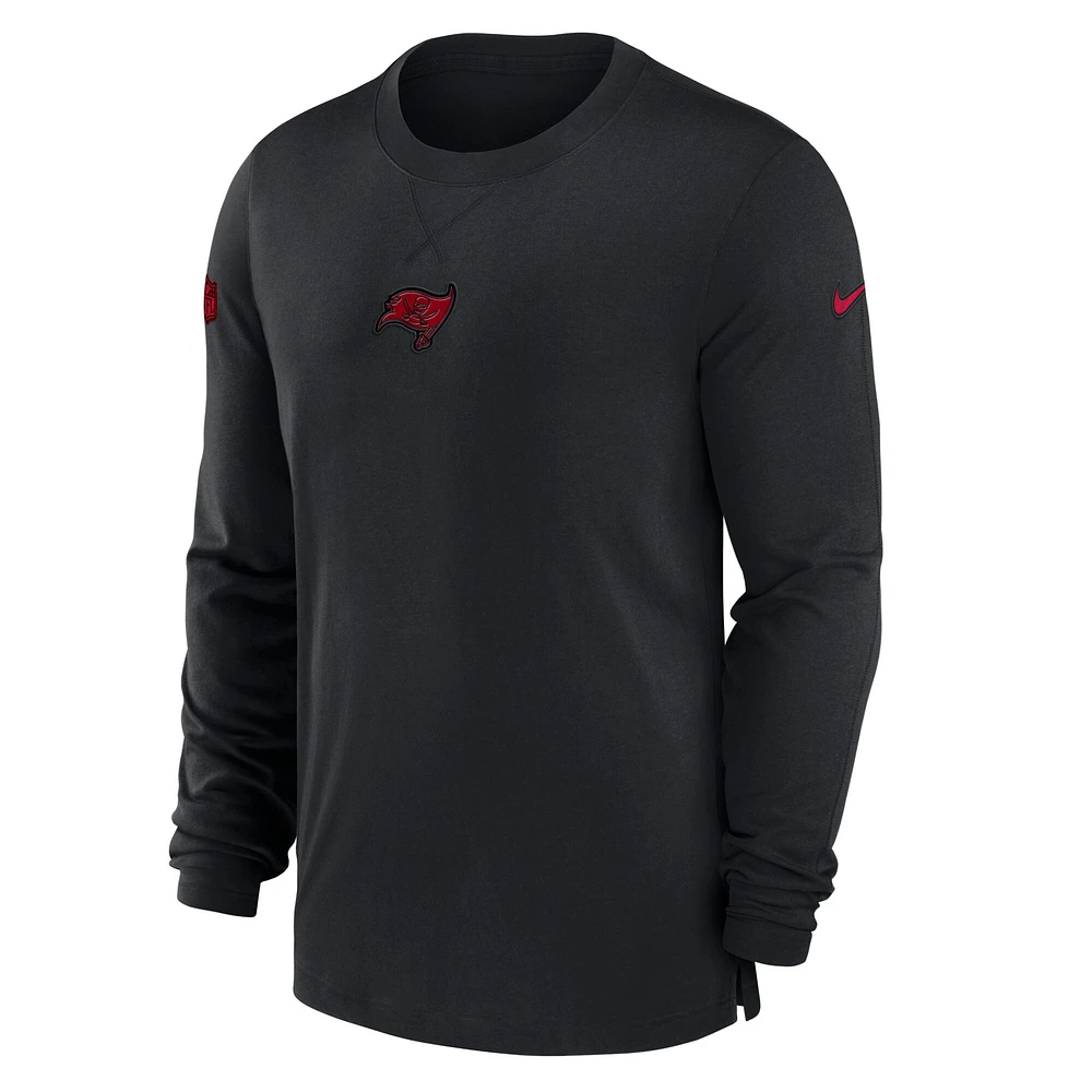 Men's Nike Black Tampa Bay Buccaneers Sideline Performance Long Sleeve T-Shirt