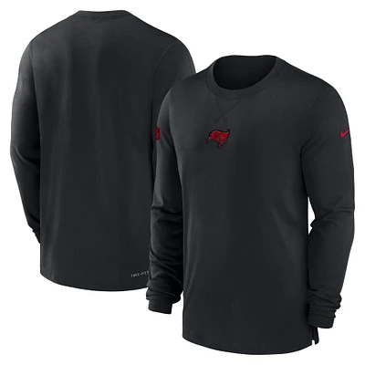 Men's Nike Black Tampa Bay Buccaneers Sideline Performance Long Sleeve T-Shirt