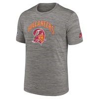 Men's Nike Heather Charcoal Tampa Bay Buccaneers Throwback Sideline Performance T-Shirt