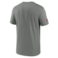 Men's Nike  Heather Gray Tampa Bay Buccaneers Sideline Legend Performance T-Shirt