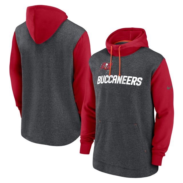 Sweat à capuche Legacy Fan Gear des Tampa Bay Buccaneers Nike pour homme, anthracite chiné/rouge