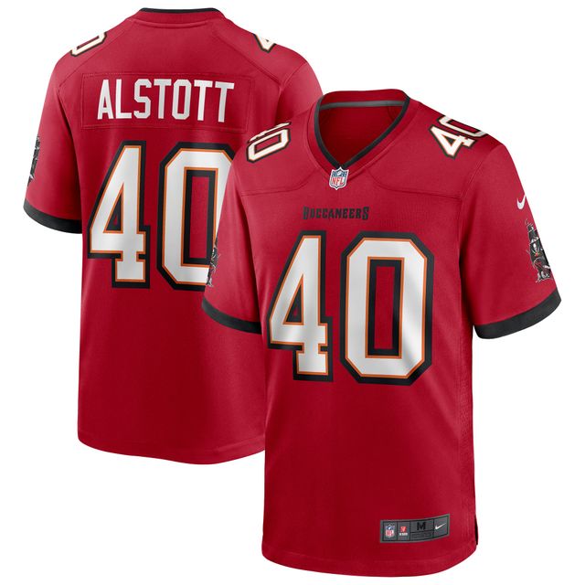 Maillot de match joueur retraité Nike Mike Alstott des Tampa Bay Buccaneers pour homme, rouge