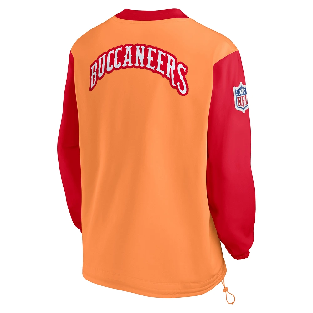 Men's Nike  Orange Tampa Bay Buccaneers Throwback V-Neck Pullover Windbreaker