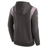 Men's Nike Pewter Tampa Bay Buccaneers 2022 Sideline Fleece Performance - Pullover Hoodie