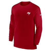 Men's Nike Red Tampa Bay Buccaneers Sideline Coach Performance Long Sleeve T-Shirt