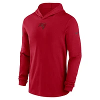 Men's Nike Red Tampa Bay Buccaneers Sideline Performance Long Sleeve Hoodie T-Shirt