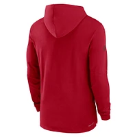 Men's Nike Red Tampa Bay Buccaneers Sideline Performance Long Sleeve Hoodie T-Shirt