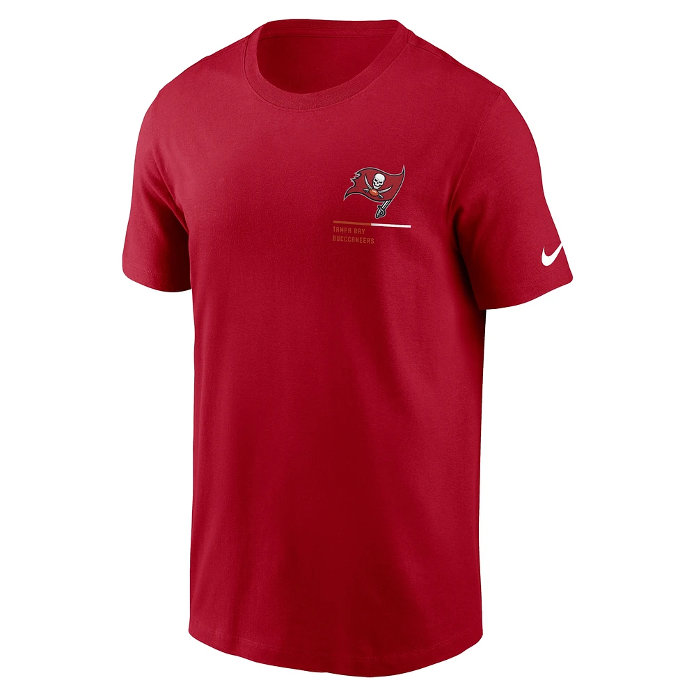 Men's Nike Red Tampa Bay Buccaneers Team Incline T-Shirt