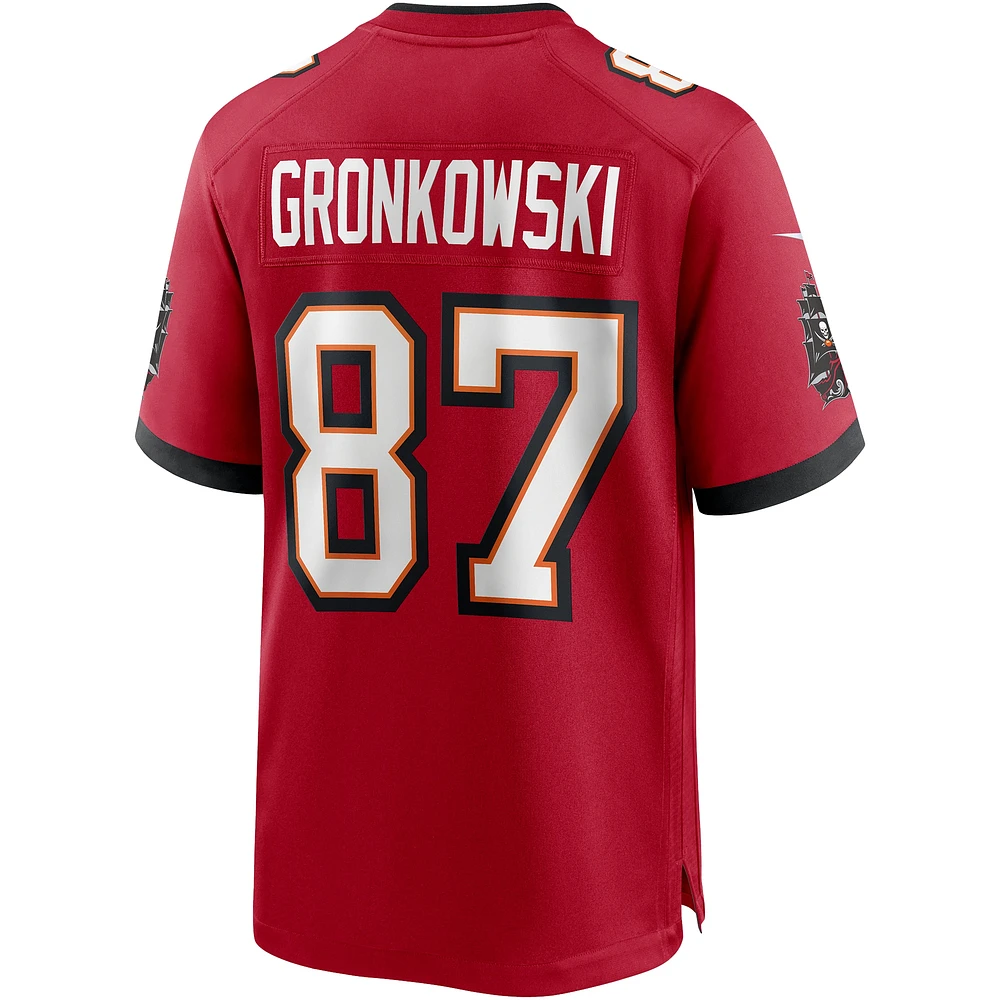 Homme Nike Rob Gronkowski Rouge Tampa Bay Buccaneers - Maillot de match