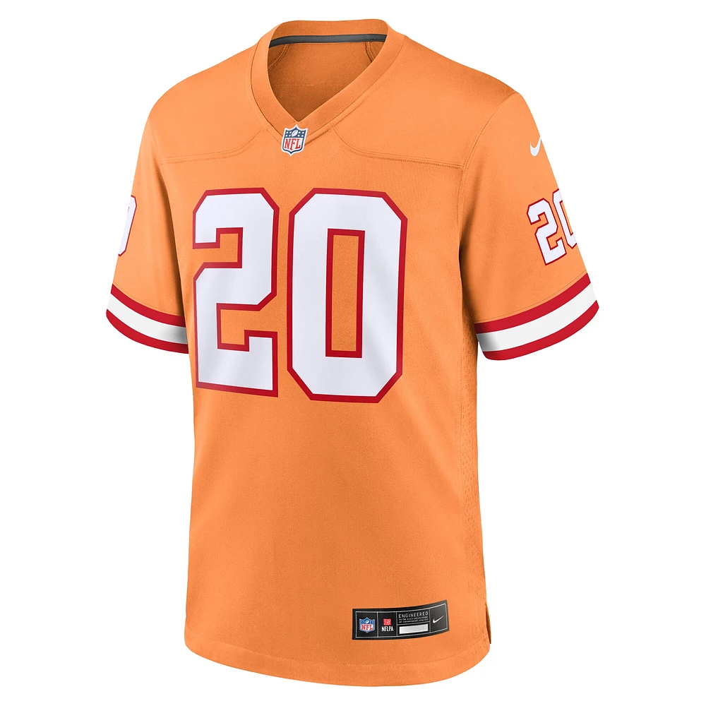 Men's Nike Ronde Barber Orange Tampa Bay Buccaneers Throwback Game Jersey