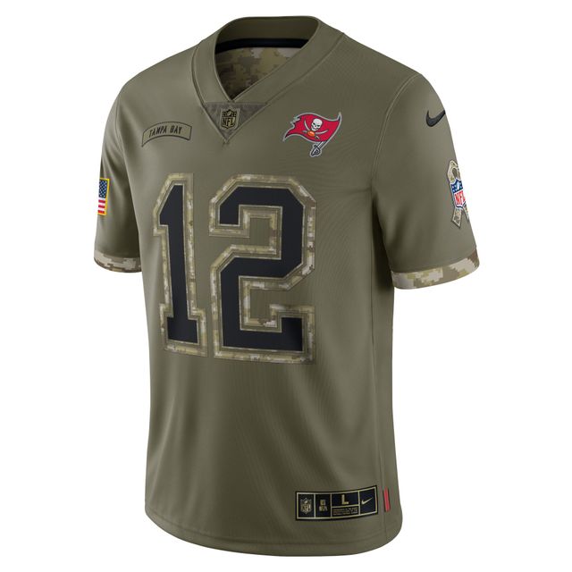 Homme Nike Tom Brady Olive Tampa Bay Buccaneers 2022 Salute To Service - Maillot de joueur limité