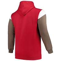 Men's Profile Red Tampa Bay Buccaneers Big & Tall Trench Battle Pullover Hoodie