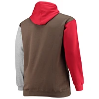 Men's Red/Black Tampa Bay Buccaneers Big & Tall Pullover Hoodie