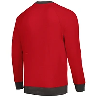 Men's Tommy Hilfiger Red Tampa Bay Buccaneers Reese Raglan Tri-Blend Pullover Sweatshirt