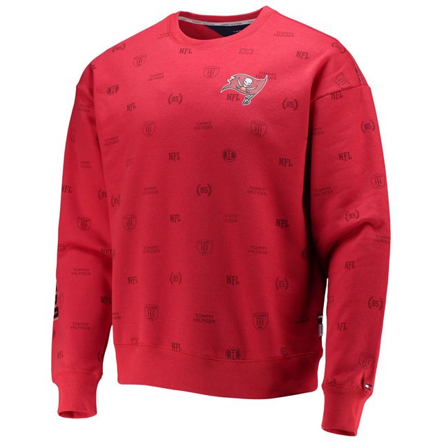 NSS BUCS ROUGE FA21 TOMMY HILFIGER REID POLAIRE À COL ROND GRAPHIQUE POUR HOMMES SWWTMENCRW