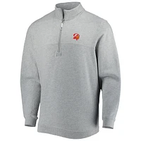 Men's Vineyard Vines Heathered Gray Tampa Bay Buccaneers Throwback Shep Shirt Half-Zip Jacket
