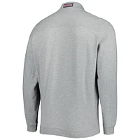 Men's Vineyard Vines Heathered Gray Tampa Bay Buccaneers Throwback Shep Shirt Half-Zip Jacket