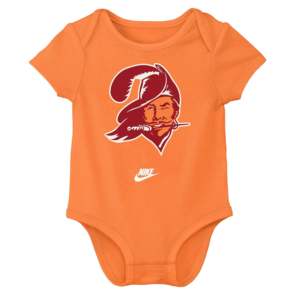 Newborn & Infant Nike  Tampa Bay Buccaneers Rewind Bodysuit Three-Pack