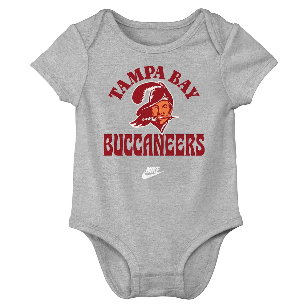 Newborn & Infant Nike  Tampa Bay Buccaneers Rewind Bodysuit Three-Pack