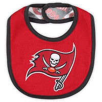 Newborn & Infant Tampa Bay Buccaneers Dynamic Duo Bodysuit, Bib Knit Hat Set