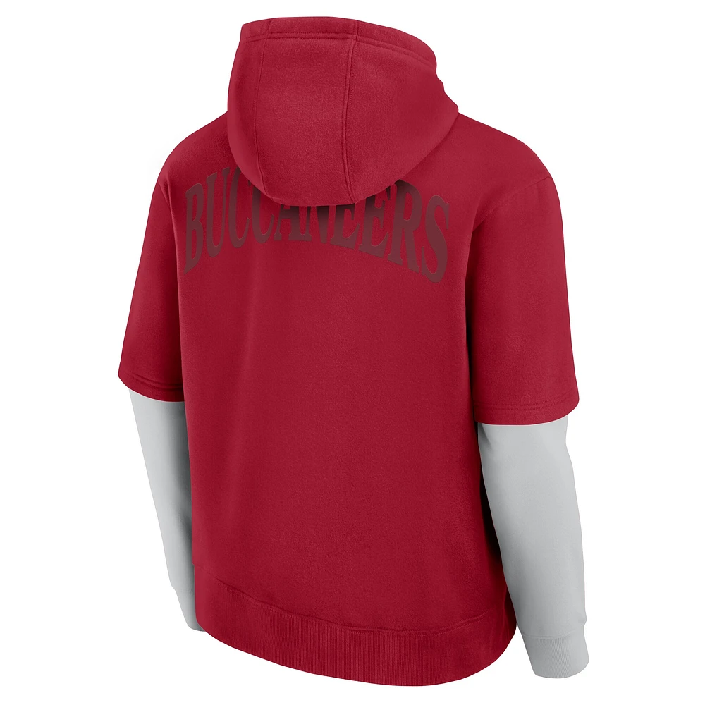 Unisex Fanatics  Red Tampa Bay Buccaneers Sleek Elements Pullover Hoodie
