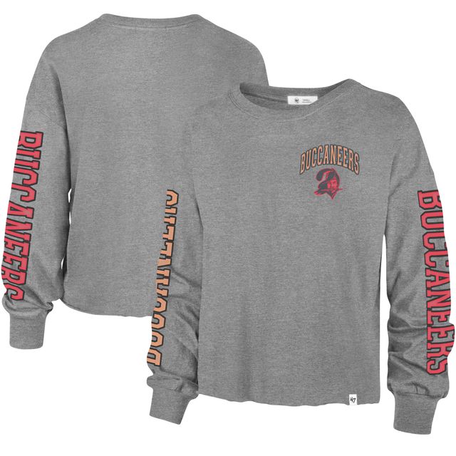 '47 Tampa Bay Buccaneers Ultra Max Parkway gris pour femme - T-shirt court à manches longues