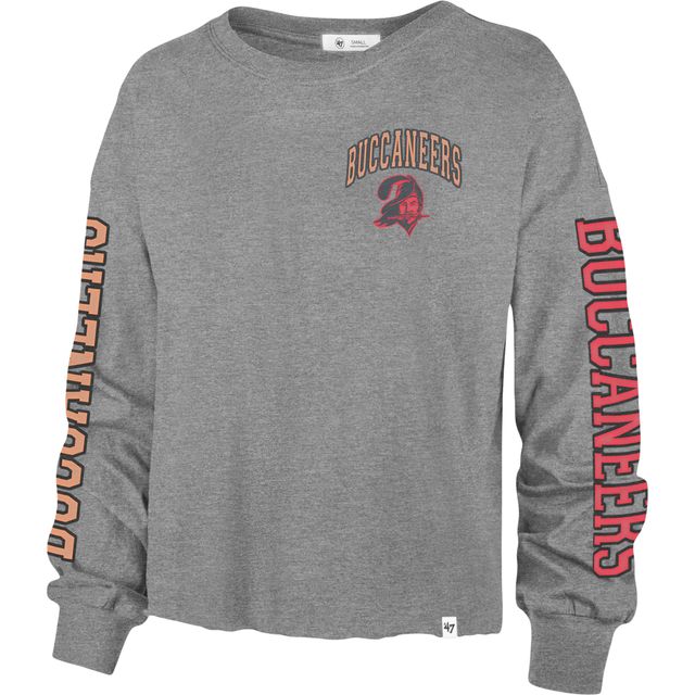 '47 Tampa Bay Buccaneers Ultra Max Parkway gris pour femme - T-shirt court à manches longues
