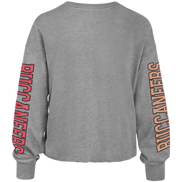 '47 Tampa Bay Buccaneers Ultra Max Parkway gris pour femme - T-shirt court à manches longues
