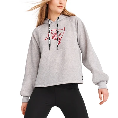 Sweat à capuche raglan DKNY Sport pour femmes, gris chin