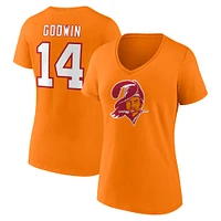 Fanatics pour femmes Chris Godwin Orange Tampa Bay Buccaneers Throwback Player Icon Nom et numéro T-shirt