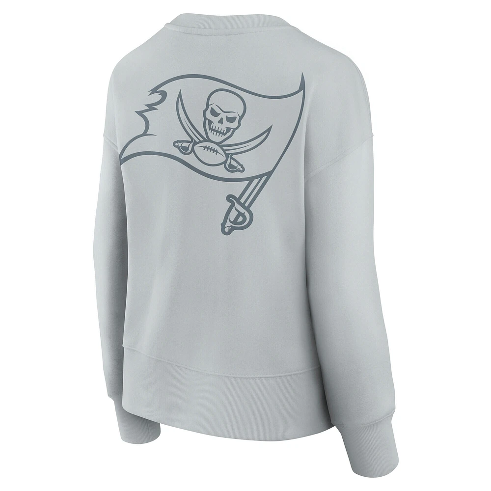Women's Fanatics  Gray Tampa Bay Buccaneers Elements Pullover Sweatshirt