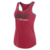 Women's Fanatics Heather Red Tampa Bay Buccaneers Plus Fuel Tank Top