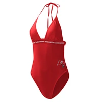 Women's G-III 4Her by Carl Banks Red Tampa Bay Buccaneers Full Count One-Piece Swimsuit