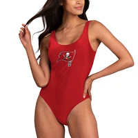 Women's G-III 4Her by Carl Banks Red Tampa Bay Buccaneers Making Waves One-Piece Swimsuit