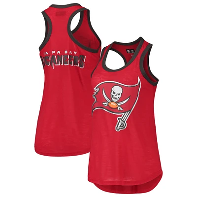 Débardeur rouge G-III 4Her par Carl Banks pour femmes des Buccaneers de Tampa Bay Tater
