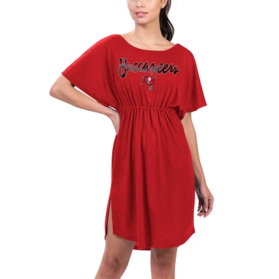 Maillot de bain G-III 4Her par Carl Banks pour femmes, rouge, Tampa Bay Buccaneers Versus Swim Cover-Up
