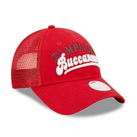Women's New Era   Red Tampa Bay Buccaneers Team Trucker 9FORTY Snapback Hat