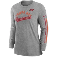 Women's Nike Pewter Tampa Bay Buccaneers Team Name Long Sleeve T-Shirt