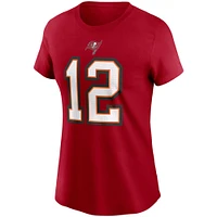 Women's Nike Tom Brady Red Tampa Bay Buccaneers Name & Number - T-Shirt