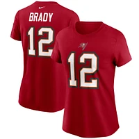 Women's Nike Tom Brady Red Tampa Bay Buccaneers Name & Number - T-Shirt