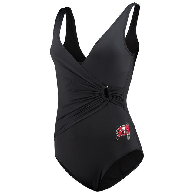 TBH BUCS NOIR 16033 22 MAILLOT DE BAIN UNE PIÈCE FEMME PERLE CLARA WRAP LADBATSUT