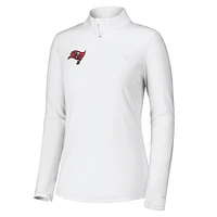 Women's Tommy Bahama White Tampa Bay Buccaneers Sport Playa Vista Quarter-Zip Jacket