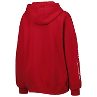 Women's Tommy Hilfiger Red Tampa Bay Buccaneers Becca Drop Shoulder Pullover Hoodie