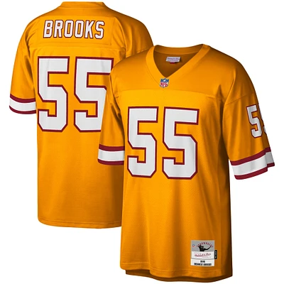 Maillot d'héritage de joueur retraité Mitchell & Ness Derrick Brooks Orange Tampa Bay Buccaneers 1995 pour jeunes